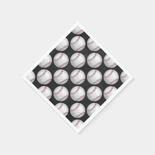 Geschilderde honkbalpatroon servet (Hoek)