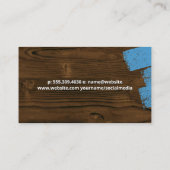 Geschilderde Houten Planken | Blauwdrukken Visitekaartje (Achterkant)