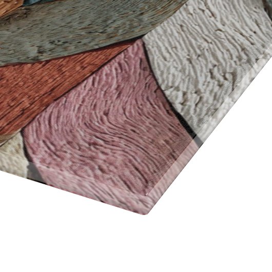 Geschilderde houtsnijplank snijplank (Hoek)