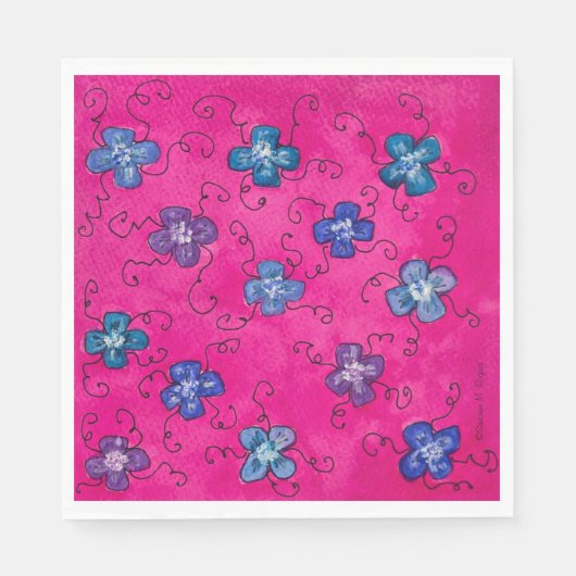 Geschilderde Hydrangea Bloesems Party servetten (Voorkant)