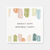 Geschilderde Juwelen Waterverf Gepersonaliseerd Servet (Voorkant)