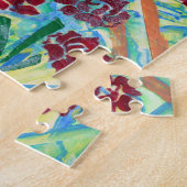 Geschilderde kantrozen legpuzzel (Zijkant)