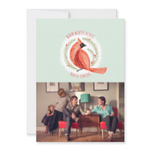 Geschilderde kardinaal krans One-Photo Holiday Kaa