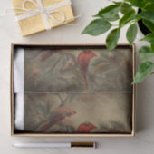 Geschilderde Kardinalen DBL Tissuepapier (Geschenk)