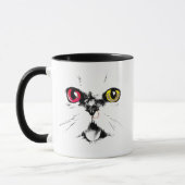 Geschilderde Kattenogen Artistiek Mok (Links)