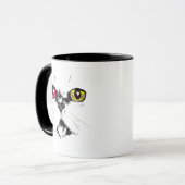 Geschilderde Kattenogen Artistiek Mok (Voorkant links)