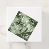 Geschilderde Kerstbomen Groene ID1008 Bedankjes Labels (In situ)