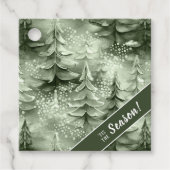 Geschilderde Kerstbomen Groene ID1008 Bedankjes Labels (Voorkant)