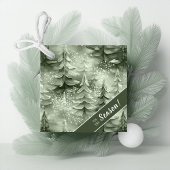 Geschilderde Kerstbomen Groene ID1008 Bedankjes Labels