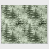 Geschilderde Kerstbomen Groene ID1008 Cadeaupapier (Vlak)