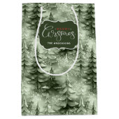 Geschilderde Kerstbomen Groene ID1008 Medium Cadeauzakje (Voorkant)