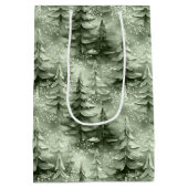 Geschilderde Kerstbomen Groene ID1008 Medium Cadeauzakje (Achterkant)