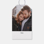 Geschilderde kerstcadeautag - Teal Cadeaulabel (Achterkant)