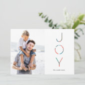 Geschilderde kerstkaart met vakantiefoto (Staand voorkant)