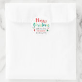 Geschilderde kerstversieringen ronde sticker (Tas)