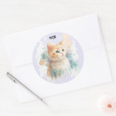 Geschilderde kitten Sticker (Envelop)