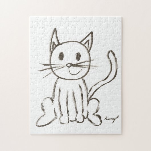Geschilderde Kitty Puzzel (Verticaal)