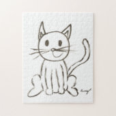 Geschilderde Kitty Puzzel Legpuzzel (Verticaal)