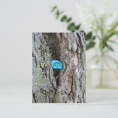 Geschilderde kleine regenboogrots verborgen in een briefkaart (Staand voorkant)