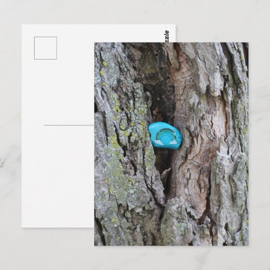 Geschilderde kleine regenboogrots verborgen in een briefkaart (Voorkant / Achterkant)