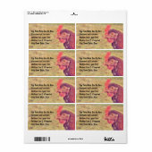 Geschilderde kleine rode hen etiket (Full Sheet)