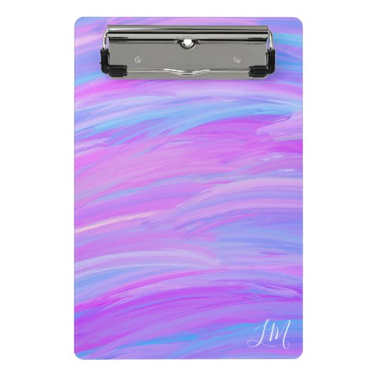 Geschilderde kleuren gepersonaliseerd mini klembor klembord (Voorkant)