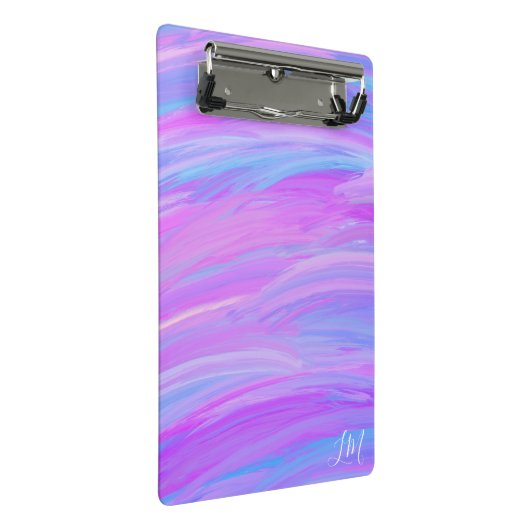 Geschilderde kleuren gepersonaliseerd mini klembor mini klembord (Schuin)