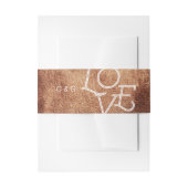 Geschilderde koperkleur moderne eenvoudige bruilof uitnodigingen wikkel (Voorkant Voorbeeld)