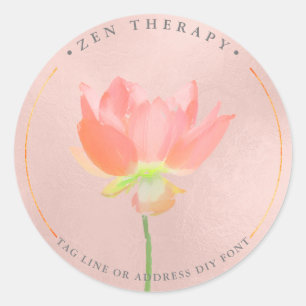 Geschilderde koraal lotus ombre stickers