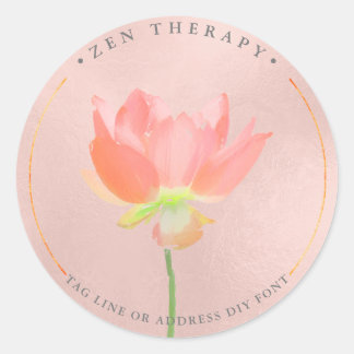 Geschilderde koraal lotus ombre stickers