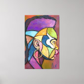 Geschilderde kunst Afrikaanse man canvasprint Canvas Afdruk (Voorkant)