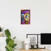 Geschilderde kunst Afrikaanse man poster (Thuiskantoor)
