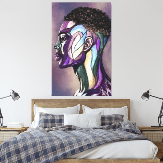 Geschilderde kunst man canvasprint canvas afdruk (Insitu (Slaapkamer))