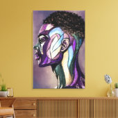 Geschilderde kunst man canvasprint canvas afdruk (Insitu (Woonkamer))
