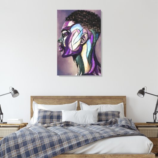 Geschilderde kunst man canvasprint canvas afdruk (Insitu (Slaapkamer))
