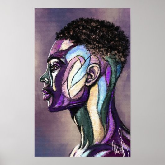 Geschilderde Kunst Man Poster (Voorkant)