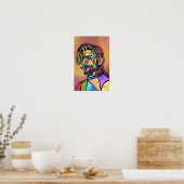 Geschilderde Kunst Man Poster (Keuken)