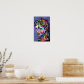 Geschilderde Kunst Vrouw Poster (Keuken)