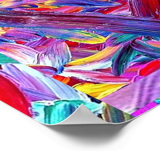 Geschilderde kunstkunst, penseelstreken poster (Hoek)