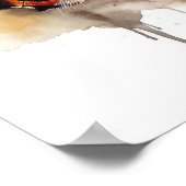 Geschilderde Lady Butterfly Art Print Poster (Hoek)