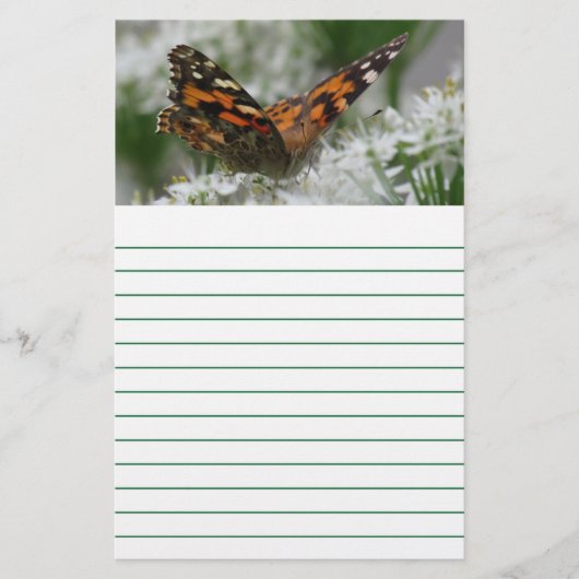 Geschilderde Lady Butterfly - gevoerd Briefpapier (Voorkant)
