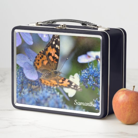 Geschilderde Lady Butterfly Metalen Lunchbox (In situ)