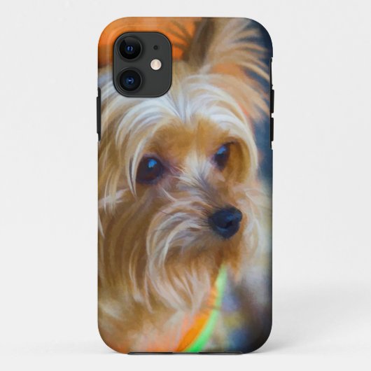Geschilderde Lady Yorkshire Terrier Case-Mate iPhone Case (Achterkant)