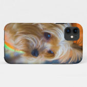 Geschilderde Lady Yorkshire Terrier Case-Mate iPhone Case (Achterkant (horizontaal))