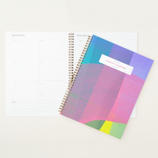 Geschilderde Lagen Roze Gepersonaliseerde Planner (Display)