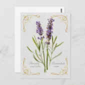 Geschilderde Lavandula Vera Serenity en Rust Briefkaart (Voorkant / Achterkant)