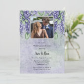 Geschilderde lavendel Wisteria bloemige foto toevo Kaart (Staand voorkant)