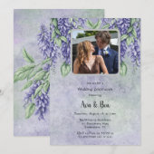 Geschilderde lavendel Wisteria bloemige foto toevo Kaart (Voorkant / Achterkant)