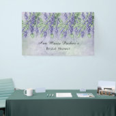 Geschilderde lavendel Wisteria Bruiloft Feest Spandoek (Beurs)