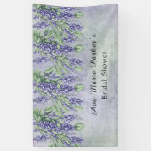 Geschilderde lavendel Wisteria Bruiloft Feest Spandoek (Verticaal)